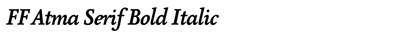 FF Atma Serif Bold Italic